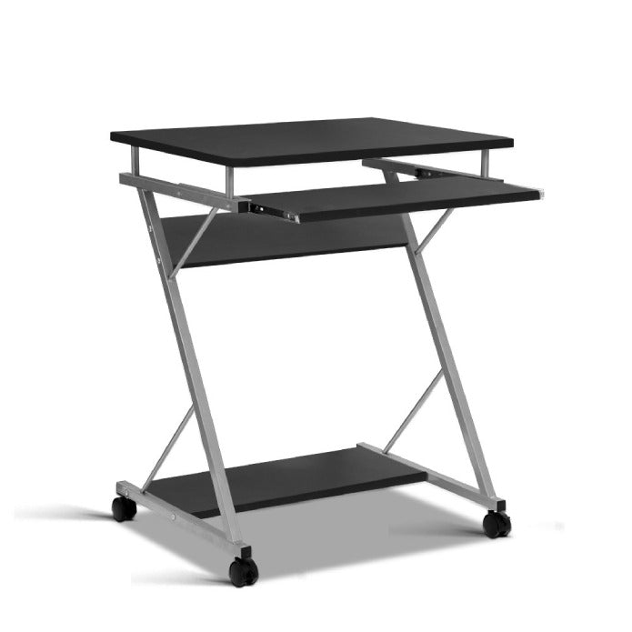 Artiss Metal Pull Out Computer Study Desk Black