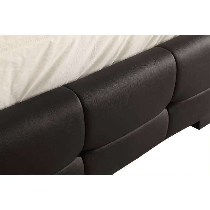 Modern Black Double PU Leather Deluxe Bed Frame