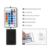 Artiss Bedside Table 2 Drawers RGB LED Side Nightstand High Gloss Cabinet