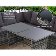 Gardeon Outdoor Furniture Dining Setting Sofa Set Wicker 9 Seater Storage Cover