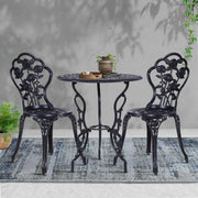 Gardeon Outdoor Furniture Chairs Table 3pc Aluminium Bistro