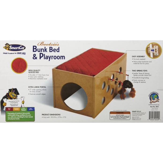 Smartcat Bootsie'S Bunk Bed And Playroom Cat Play Centre