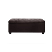 Artiss PU Leather Storage Ottoman Brown