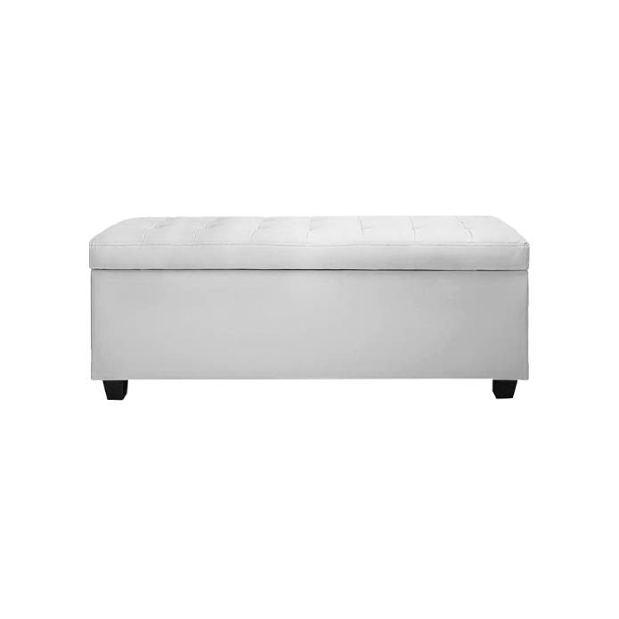 Artiss PU Leather Storage Ottoman White