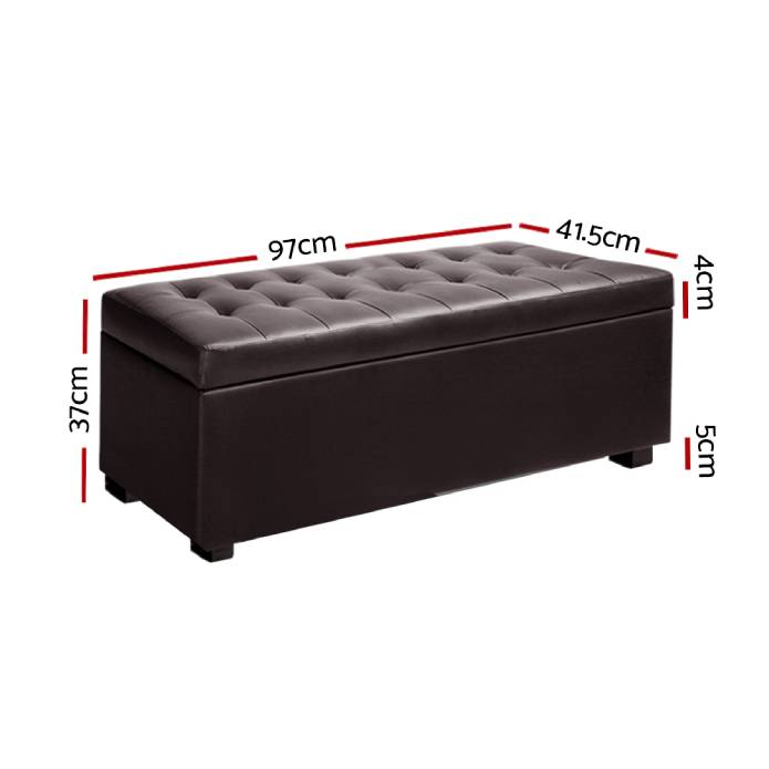 Artiss PU Leather Storage Ottoman