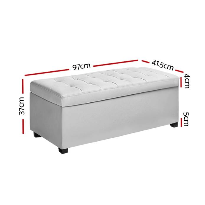 Artiss PU Leather Storage Ottoman