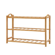 Artiss Tiers Bamboo Shoe Rack Storage Organiser Wooden Shelf Stand Shelves 3 TIRES