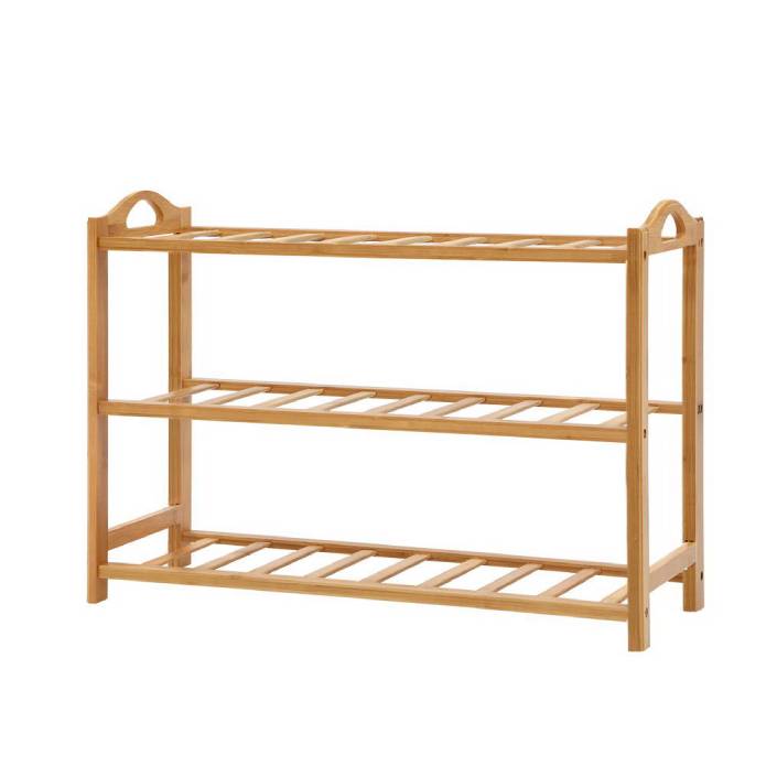Artiss Tiers Bamboo Shoe Rack Storage Organiser Wooden Shelf Stand Shelves 3 TIRES