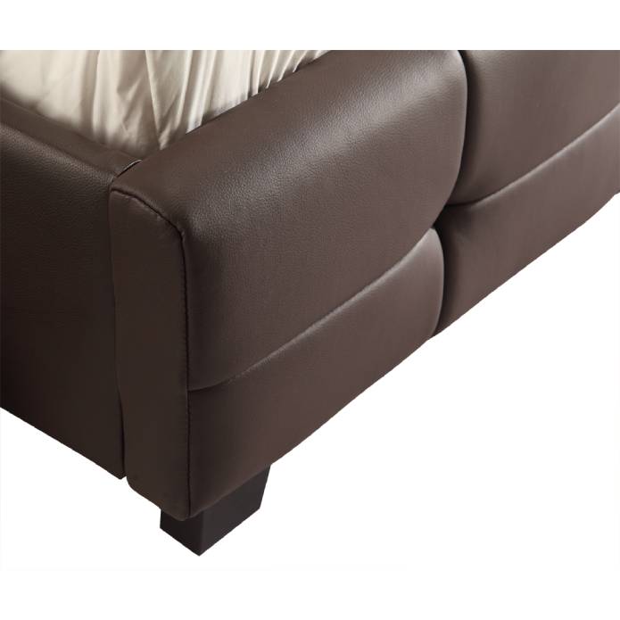 Brown PU Leather Bed Frame