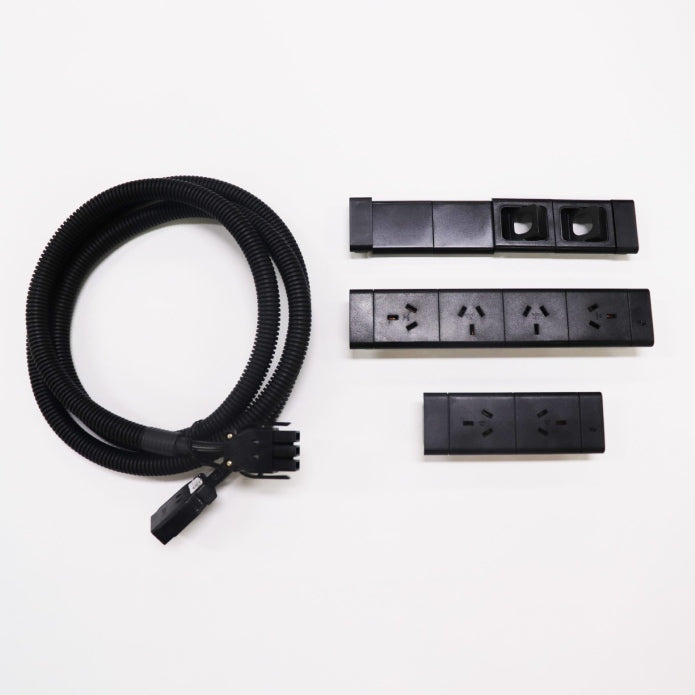 Boost+ Power & Data Black 6 x GPO 2 x Data