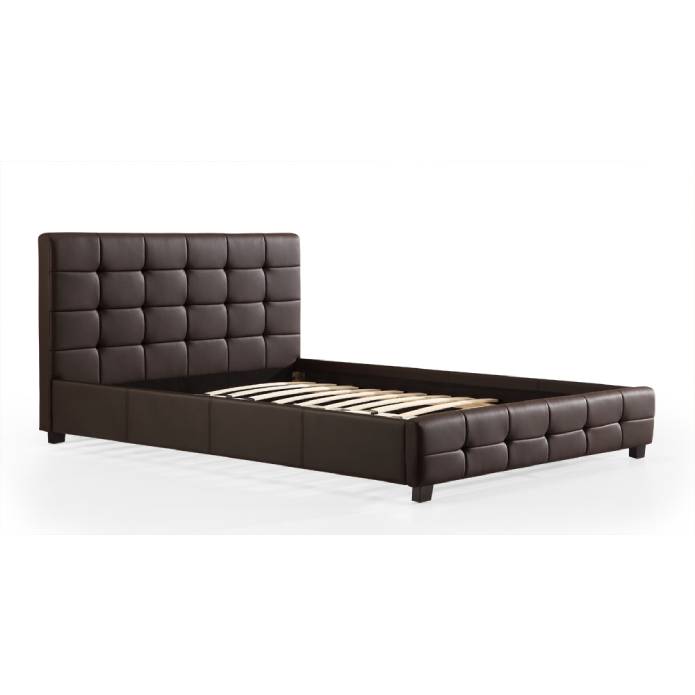 Best Brown PU Leather Double Bed Frame
