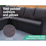 Gardeon Outdoor Furniture Dining Setting Sofa Set Wicker 9 Seater Storage Cover