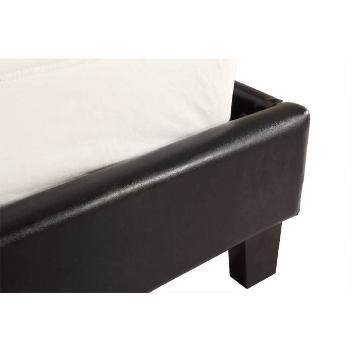 Black King PU Leather Bed Frame