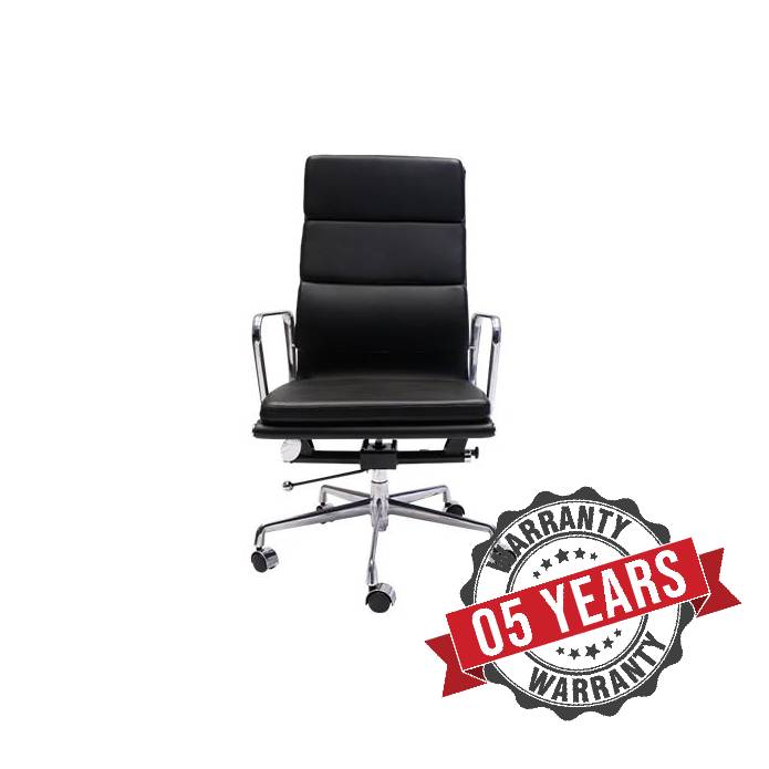 Rapidline High Back Executive Office Chair injected Foam And PU Leather Black Finish