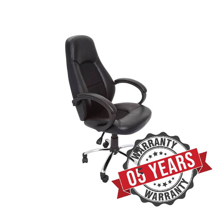 Rapidline Executive High Back Chair With Fabric Inlay For Extra Comfort
