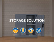 Two-Door Shelf Office Gym Filing Storage Locker Cabinet Safe- Grey