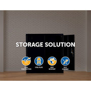 Two-Door Shelf Office Gym Filing Storage Locker Cabinet Safe- Black