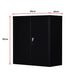 Two-Door Shelf Office Gym Filing Storage Locker Cabinet Safe- Black