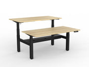 Agile Double Motor Electric Shared Desk With Cable Tray