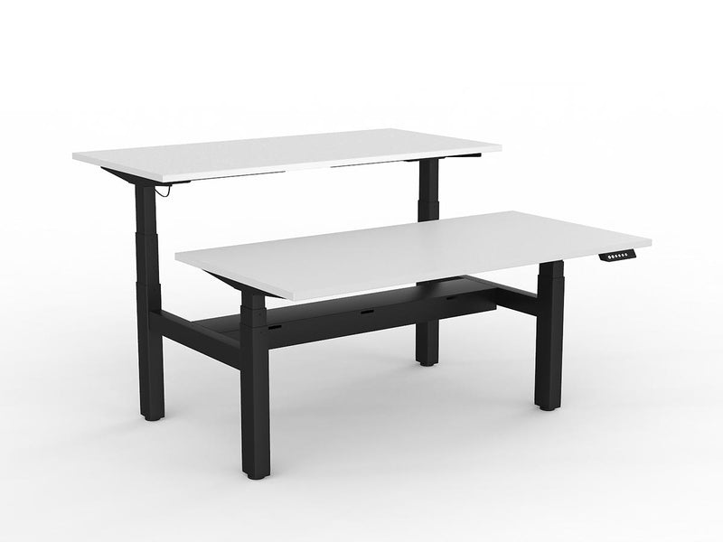 Agile Double Motor Electric Shared Desk With Cable Tray