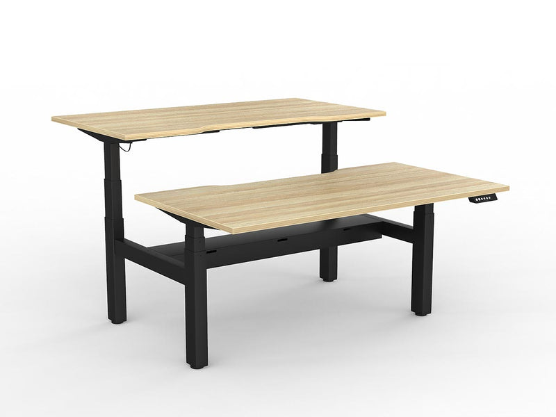 Agile Double Motor Electric Shared Desk With Cable Tray