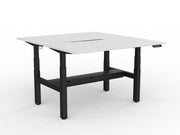 Agile Double Motor Electric Shared Desk With Cable Tray