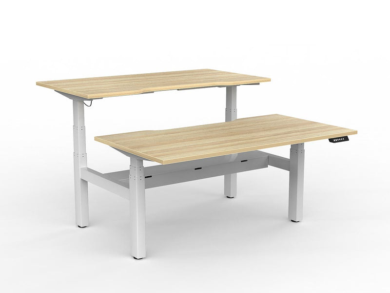 Agile Double Motor Electric Shared Desk With Cable Tray