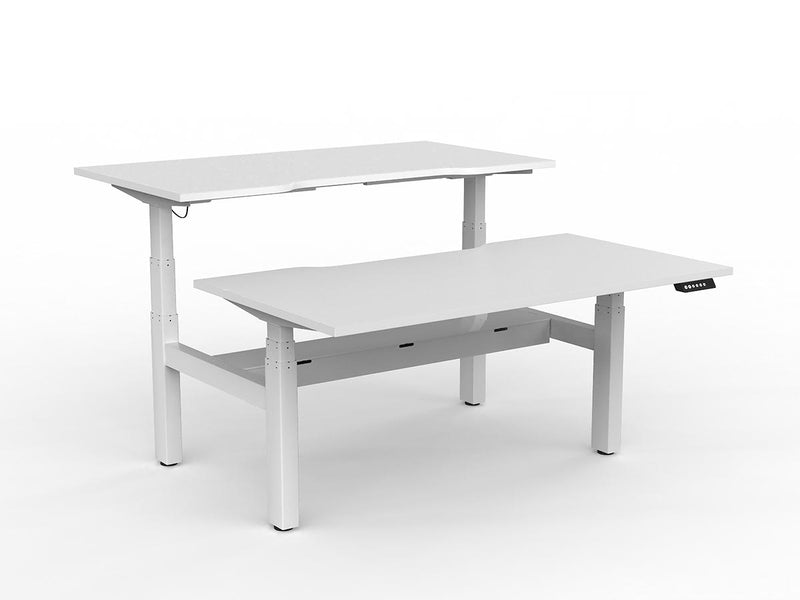 Agile Double Motor Electric Shared Desk With Cable Tray