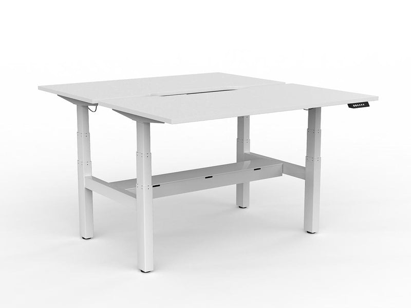 Agile Double Motor Electric Shared Desk With Cable Tray