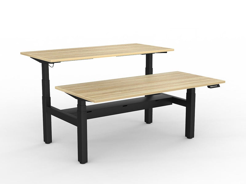 Agile Double Motor Electric Shared Desk With Cable Tray