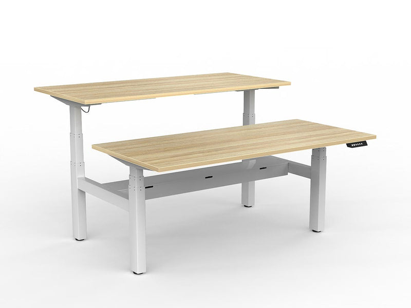 Agile Double Motor Electric Shared Desk With Cable Tray