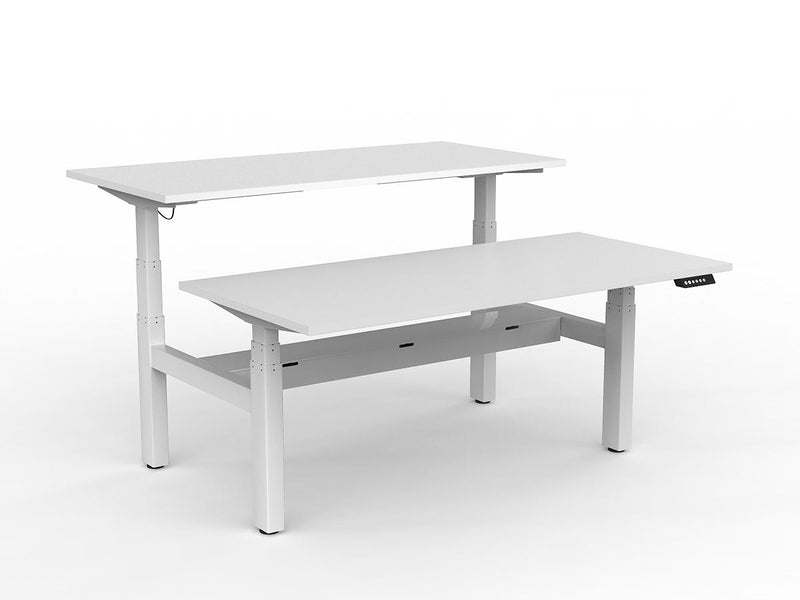 Agile Double Motor Electric Shared Desk With Cable Tray