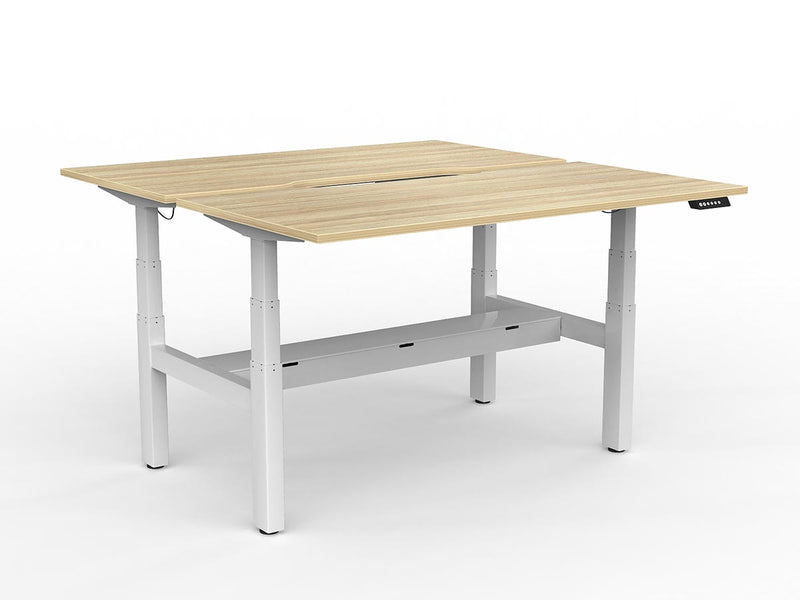 Agile Double Motor Electric Shared Desk With Cable Tray