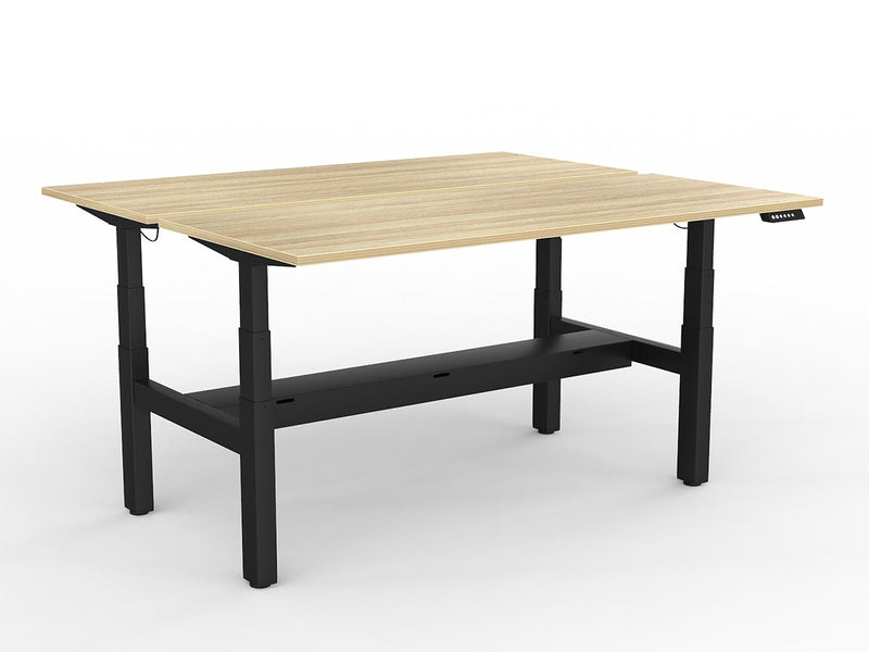 Agile Double Motor Electric Shared Desk With Cable Tray