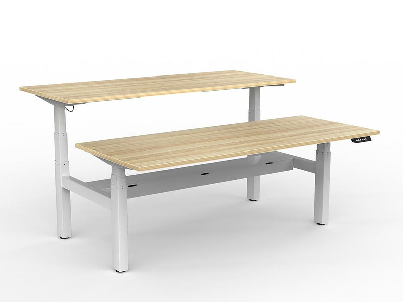 Agile Double Motor Electric Shared Desk With Cable Tray