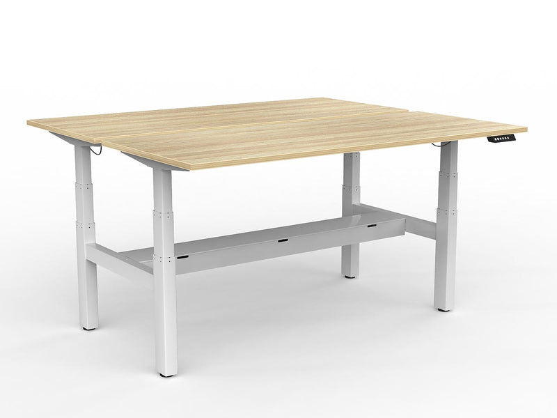 Agile Double Motor Electric Shared Desk With Cable Tray