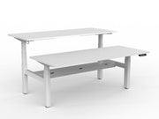 Agile Double Motor Electric Shared Desk With Cable Tray