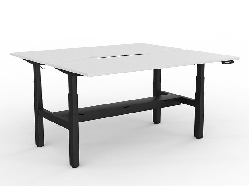 Agile Double Motor Electric Shared Desk With Cable Tray