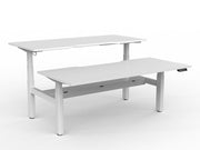 Agile Double Motor Electric Shared Desk With Cable Tray