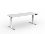 Agile Double Motor Electric Individual Desk 1800mm x 750mm White White Powdercoat