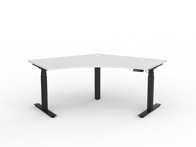 Agile Triple Motor Electric 120º Workstation 1200mmX1200mmX750mm White Black Powdercoat