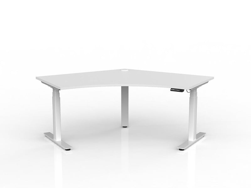 Agile Triple Motor Electric 120º Workstation 1200mmX1200mmX750mm White White Powdercoat