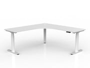 Agile Triple Motor Electric 90º Workstation 1800mmX1800mmX600mm White White Left Hand
