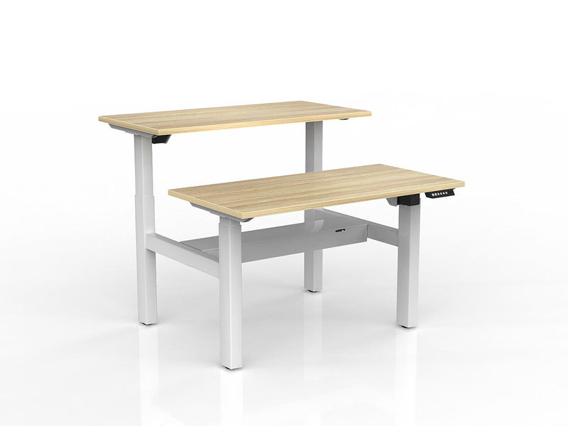 Agile 2-Column Electric Shared Desk With Cable Tray