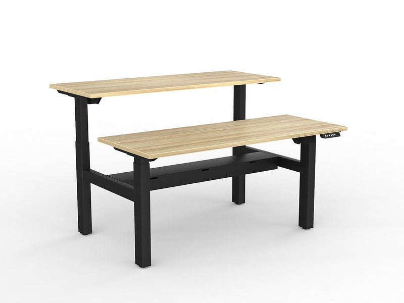 Agile 2-Column Electric Shared Desk With Cable Tray