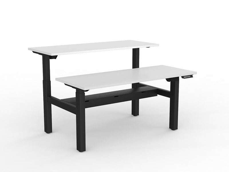 Agile 2-Column Electric Shared Desk With Cable Tray