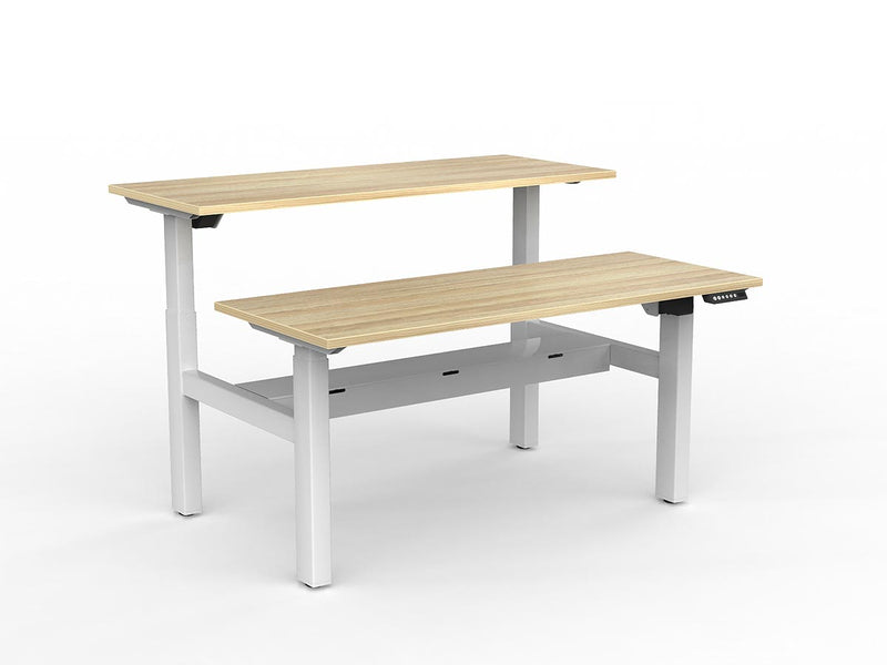 Agile 2-Column Electric Shared Desk With Cable Tray