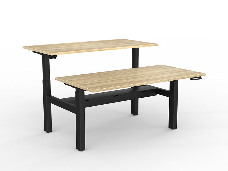 Agile 2-Column Electric Shared Desk With Cable Tray