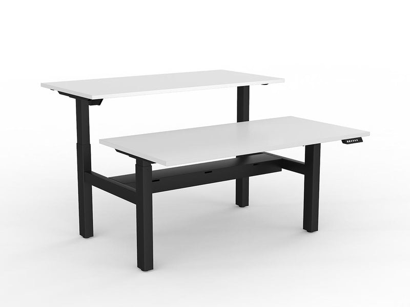 Agile 2-Column Electric Shared Desk With Cable Tray