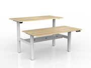 Agile 2-Column Electric Shared Desk With Cable Tray